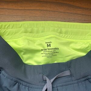 Navy Blue and Neon Green Birddogs Joggers Medium